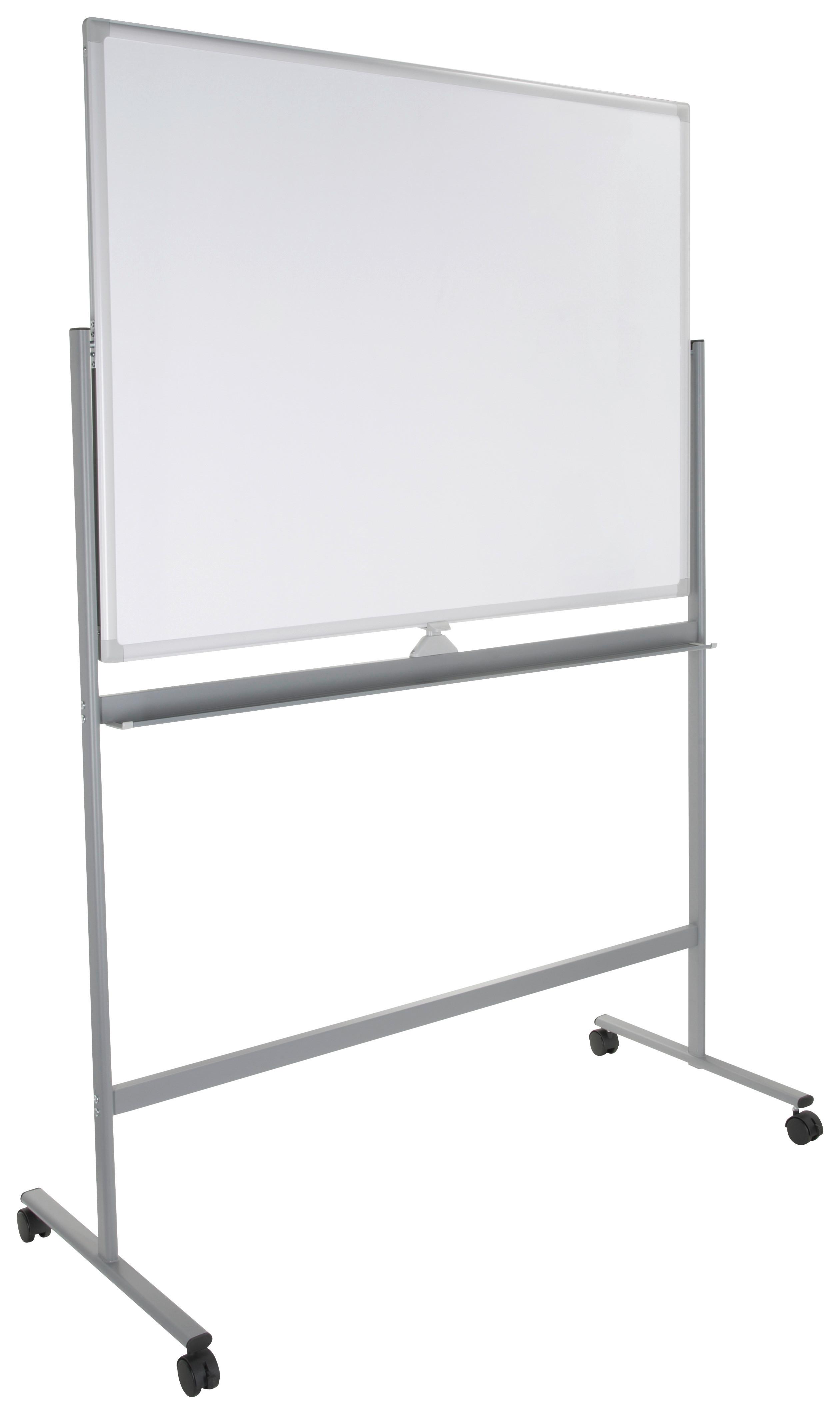 Whiteboard Multiboard I - Silberfarben/Weiß, Basics, Metall (128/187/54cm) - MID.YOU