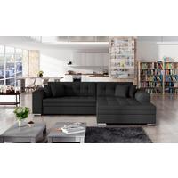 Ecksofa Sorento Anthrazit S: 296x194cm - Chromfarben/Anthrazit, Design, Textil (296/194cm) - MID.YOU