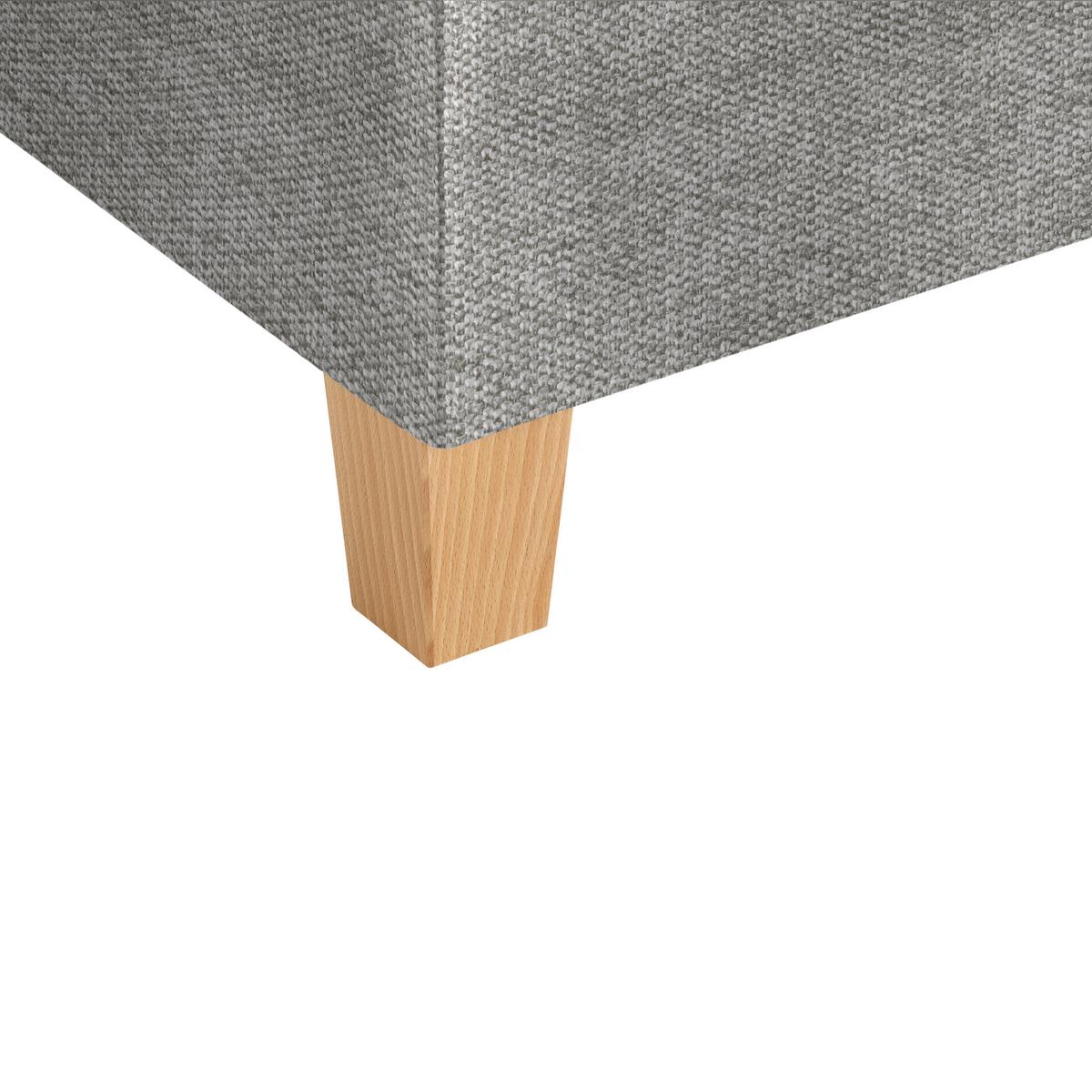 Rohová sedačka LILLE, obojstranná, svetlosivý velúr - svetlohnedá/svetlosivá, Modern, drevo/textil (232/110/156cm) - Mömax