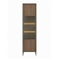 Vitrine Cortina Braun/Lavagrau B: 84cm - Lavagrau/Braun, MODERN, Glas/Holzwerkstoff (84/205/40cm)
