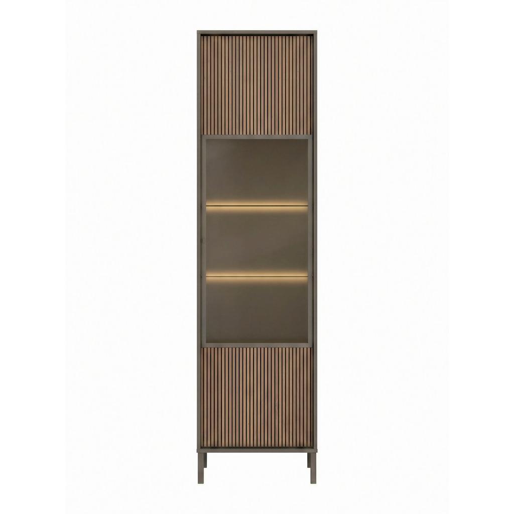 Vitrine Cortina Braun/Lavagrau B: 84cm