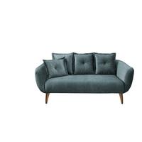 2,5-Sitzer Baggio Dunkelblau B: 196 cm - Blau/Buchefarben, MODERN, Textil (196/94/103cm) - Livetastic