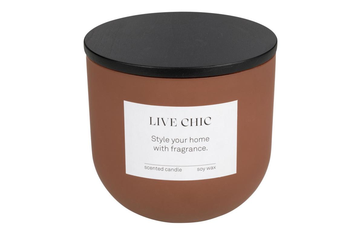 Svíčka ve skle Camilla - šedá/modrá, Moderní, přírodní materiály/sklo (10/9cm) - Mömax