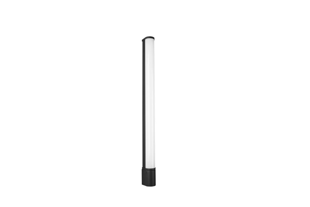 Bad-Wandleuchte Ip44 1-Flammig mit Schalter inkl. Steckdose - Schwarz, Basics, Kunststoff/Metall (79/5,5/7cm) - Trio Leuchten