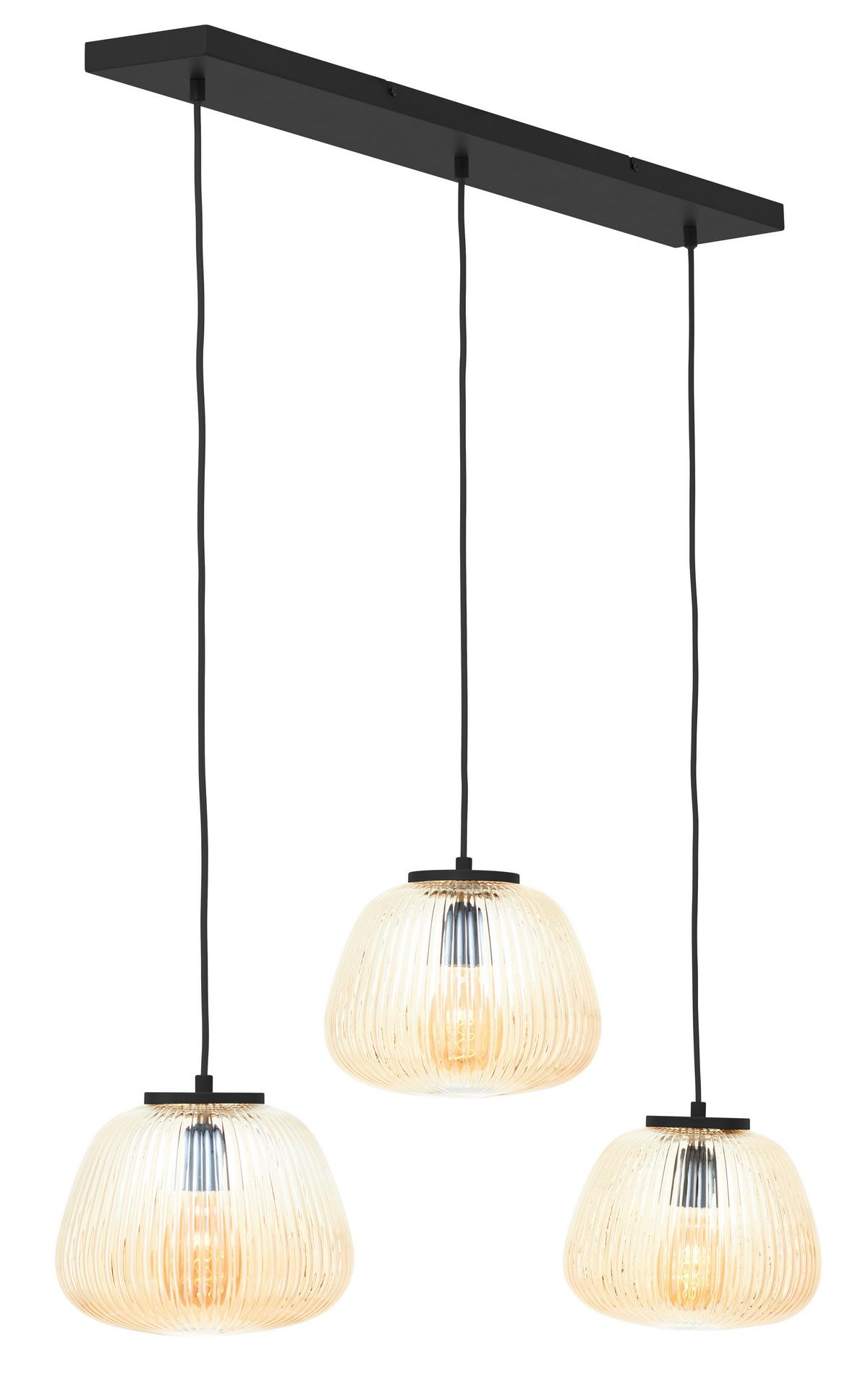 Hängeleuchte 80109/86 Kaizen - Bernsteinfarben, Basics, Glas/Metall (95/25/150cm) - Brilliant