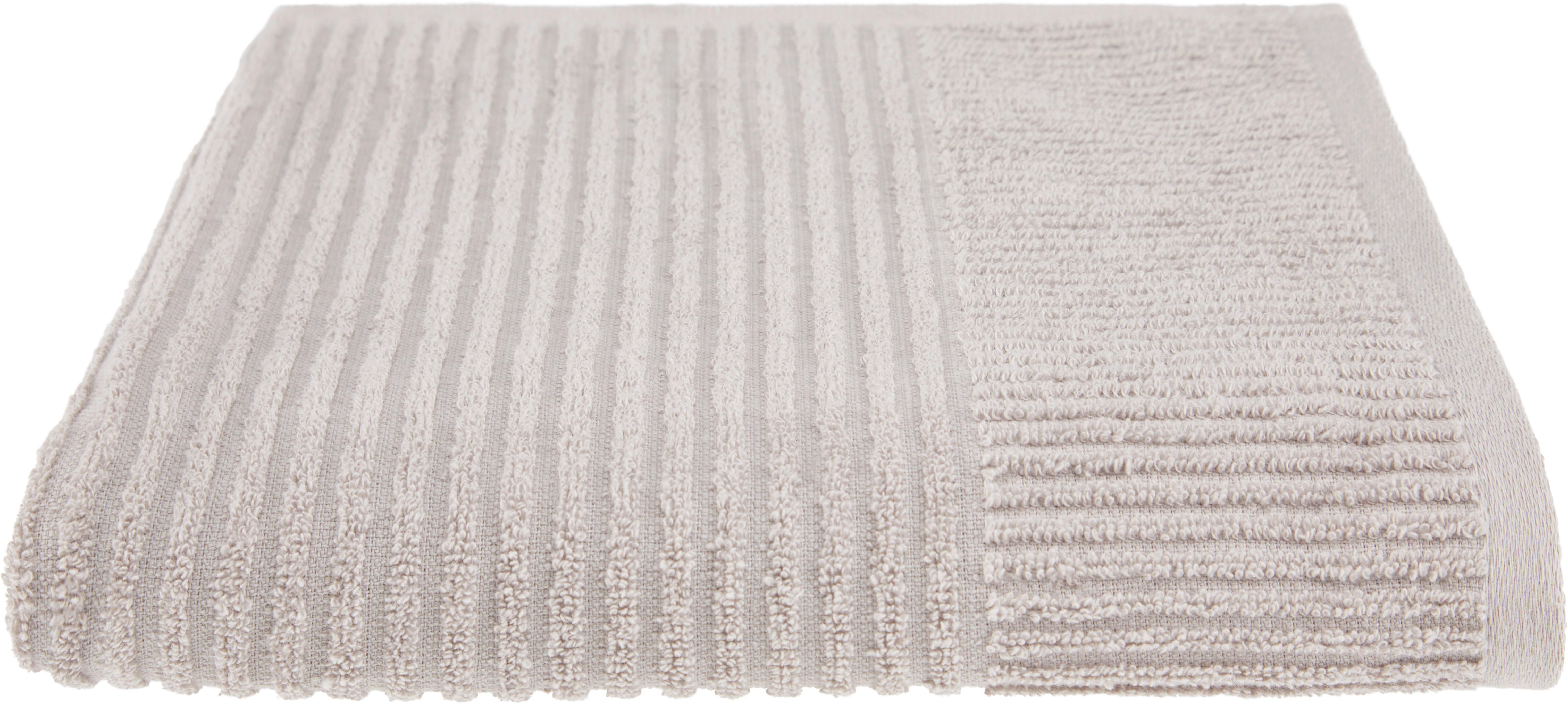 Kéztörlő Pia Kb. 50/90cm - ezüst, Modern, textil (50/90cm) - Luca Bessoni