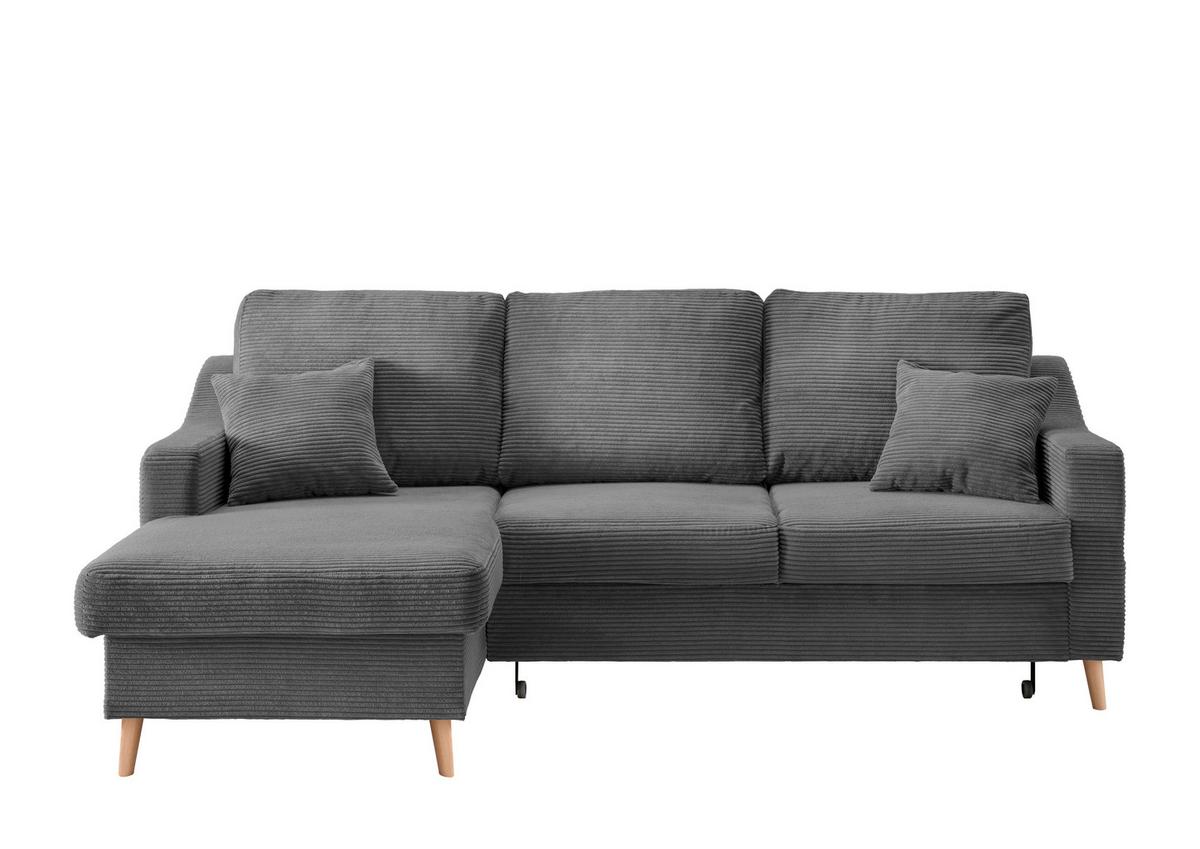 Ecksofa Valentina - Naturfarben/Grau, Design, Textil (150/228cm) - P & B