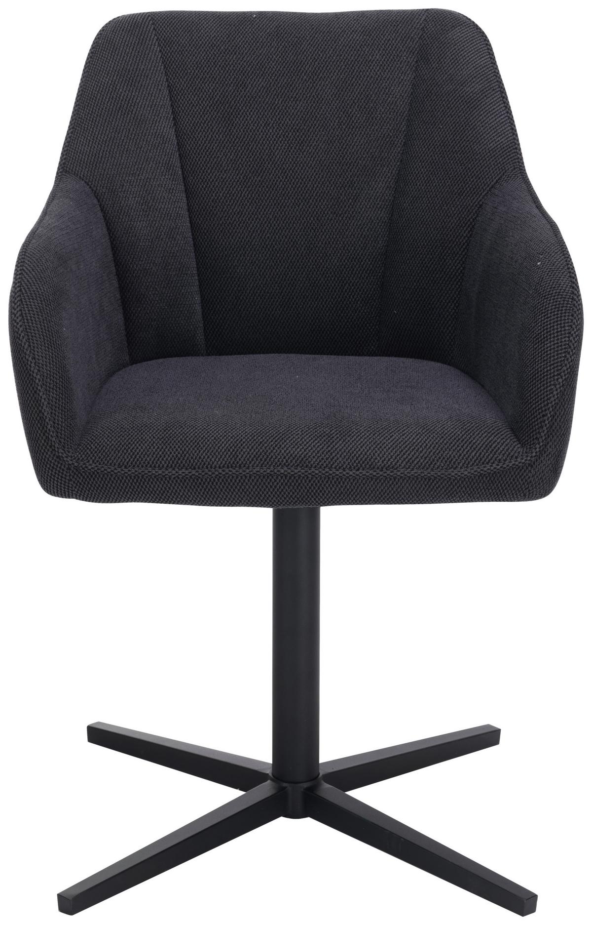 Négylábú Szék Rosina - fekete, Modern, textil/fa (56/84/60cm)