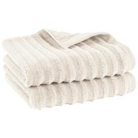HANDTUCHSET Welle 2er Set Creme - Perlmutt, Basics, Textil (50/100cm)