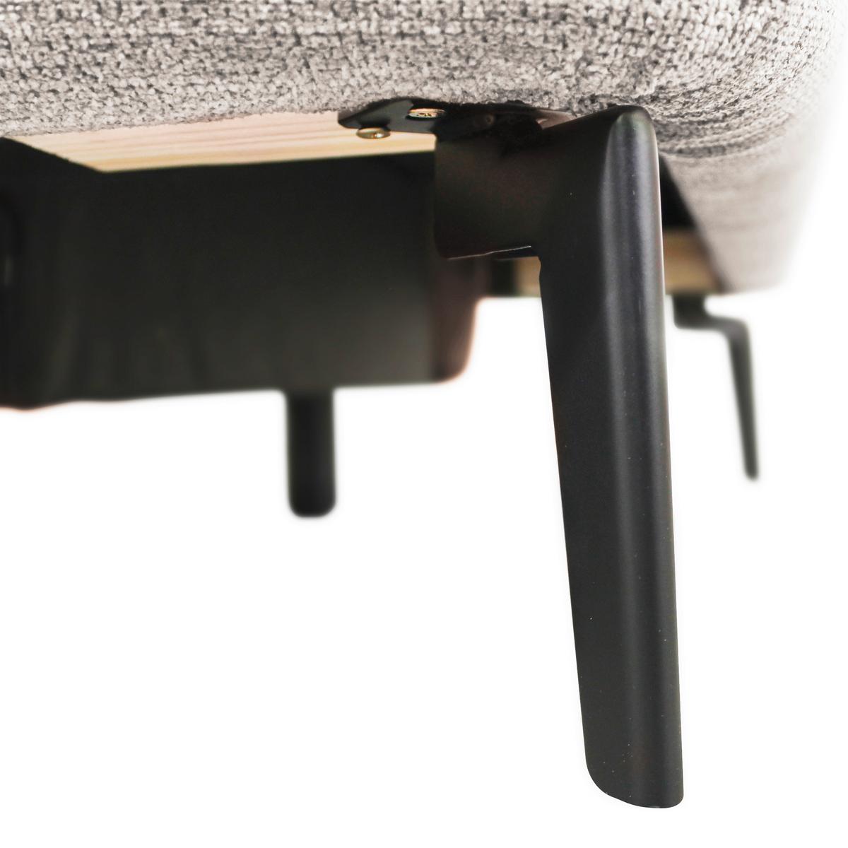 Ecksofa Mit Bettkasten Lagacy 260x192 Cm Webstoff Weiß - Schwarz/Weiß, Design, Textil (260/192cm) - MID.YOU