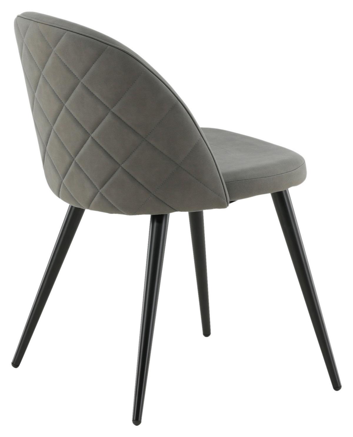 Stuhl-Set Velvet - Dunkelgrau/Beige, Design, Kunststoff/Textil (50/76,5/57cm) - Livetastic