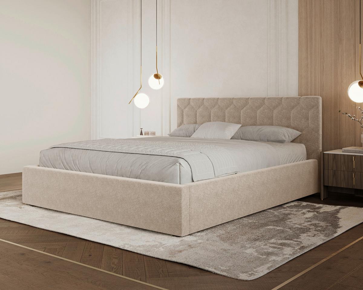 POLSTERBETT Veronice Beigebraun 160x200cm - Beigebraun/Braun, MODERN, Holz (160/200cm) - MID.YOU