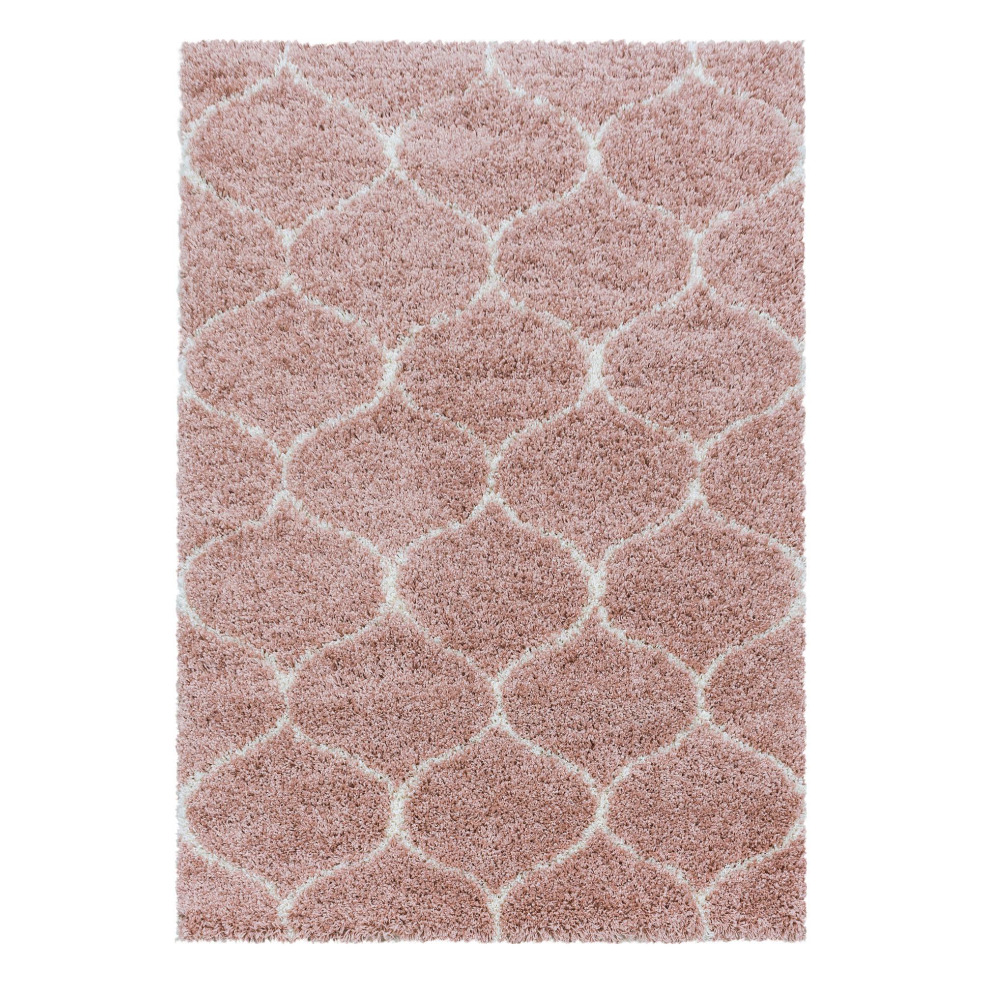Webteppich Rosa Naturfaser Salsa 120x170 cm - Rosa, Design, Textil (120/170cm)