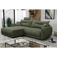 Ecksofa Fresh Grün 195x264 cm - Beige/Schwarz, Design, Textil (195/264cm) - MID.YOU