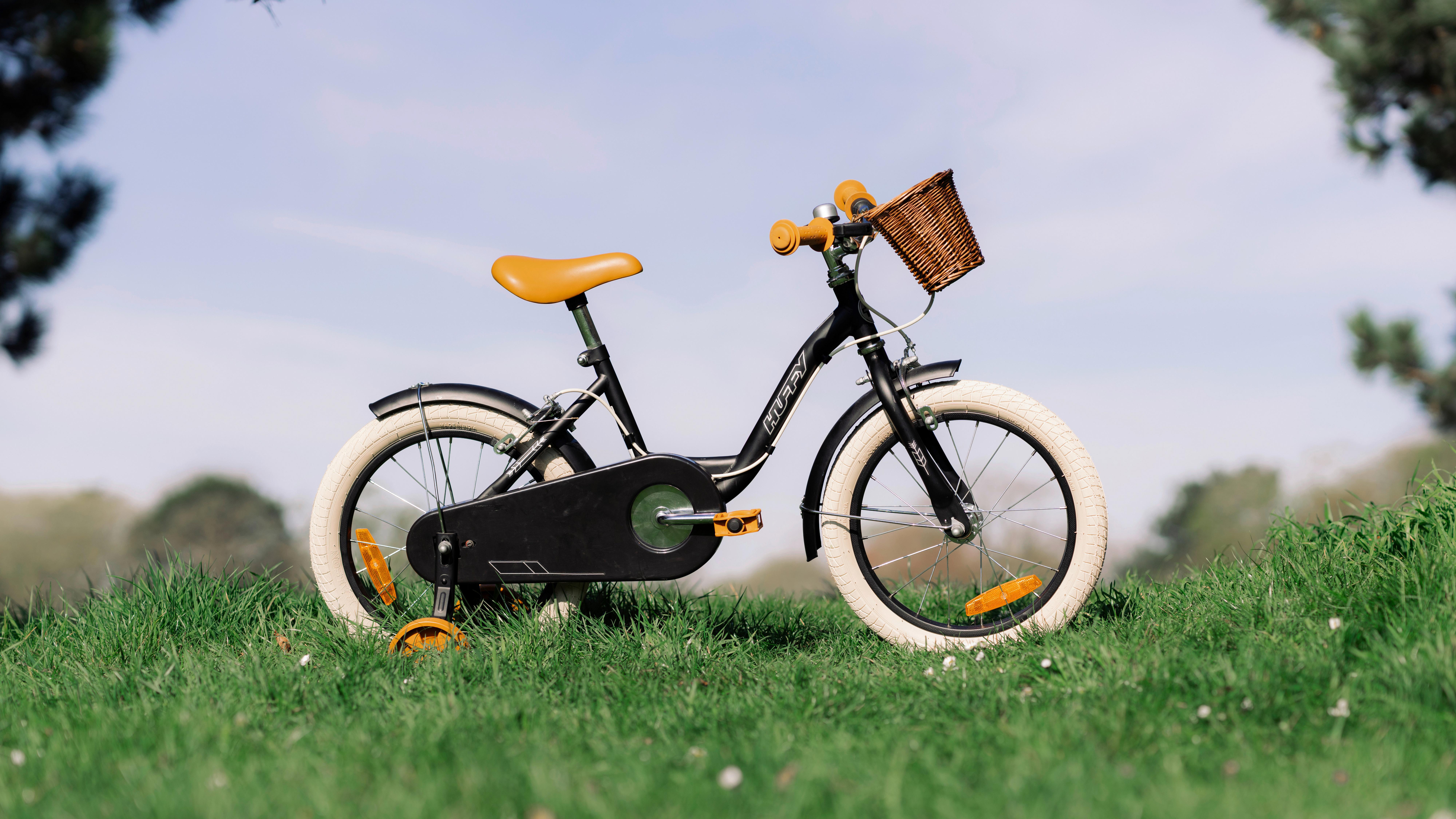 Fahrrad Vintage Schwarz, 16 Zoll - Schwarz, Basics, Metall (47/71,5/110,5cm)