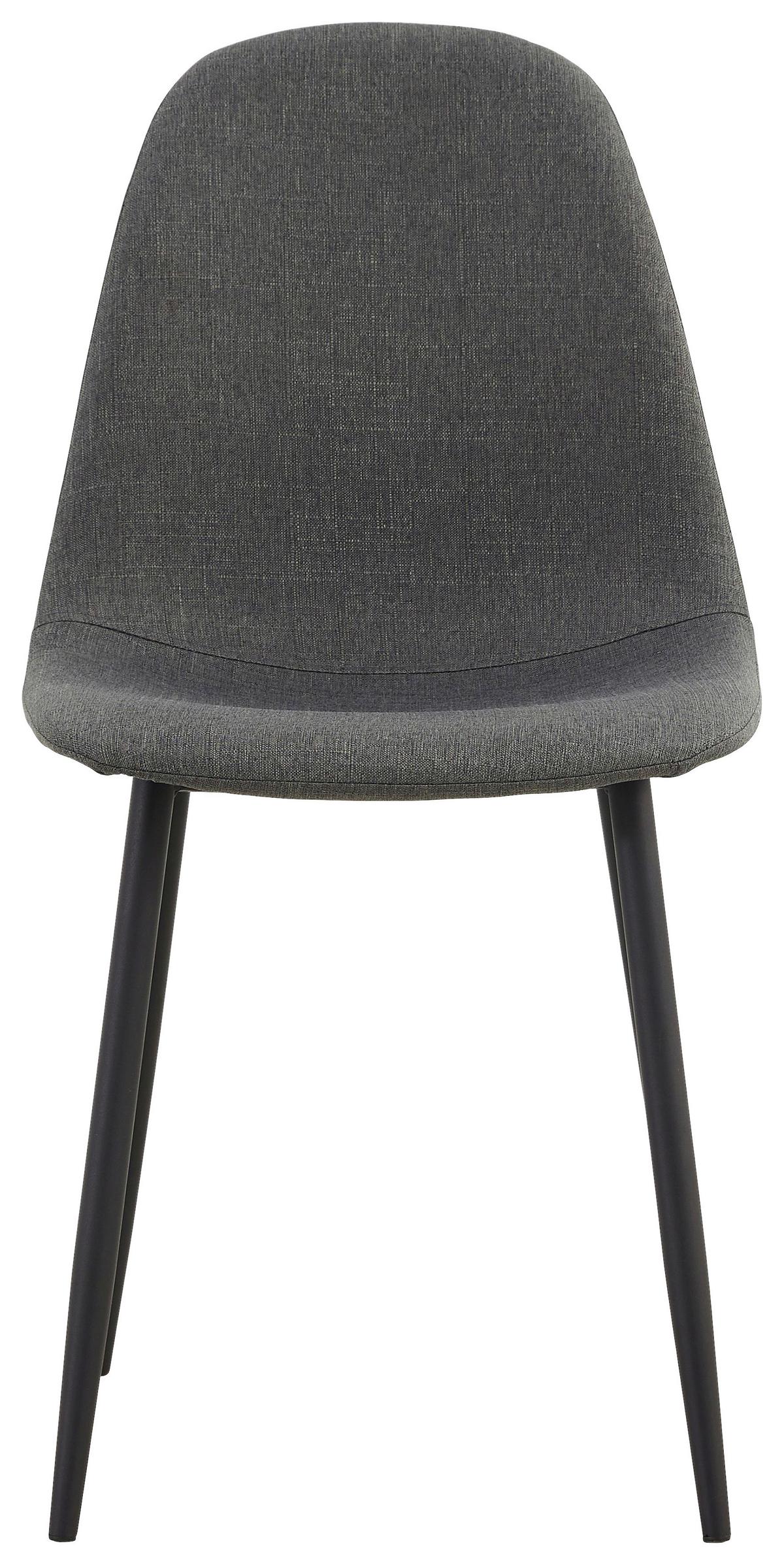 Négylábú Szék Elli - fekete/sötétszürke, Konventionell, textil/fém (45/86/54cm)