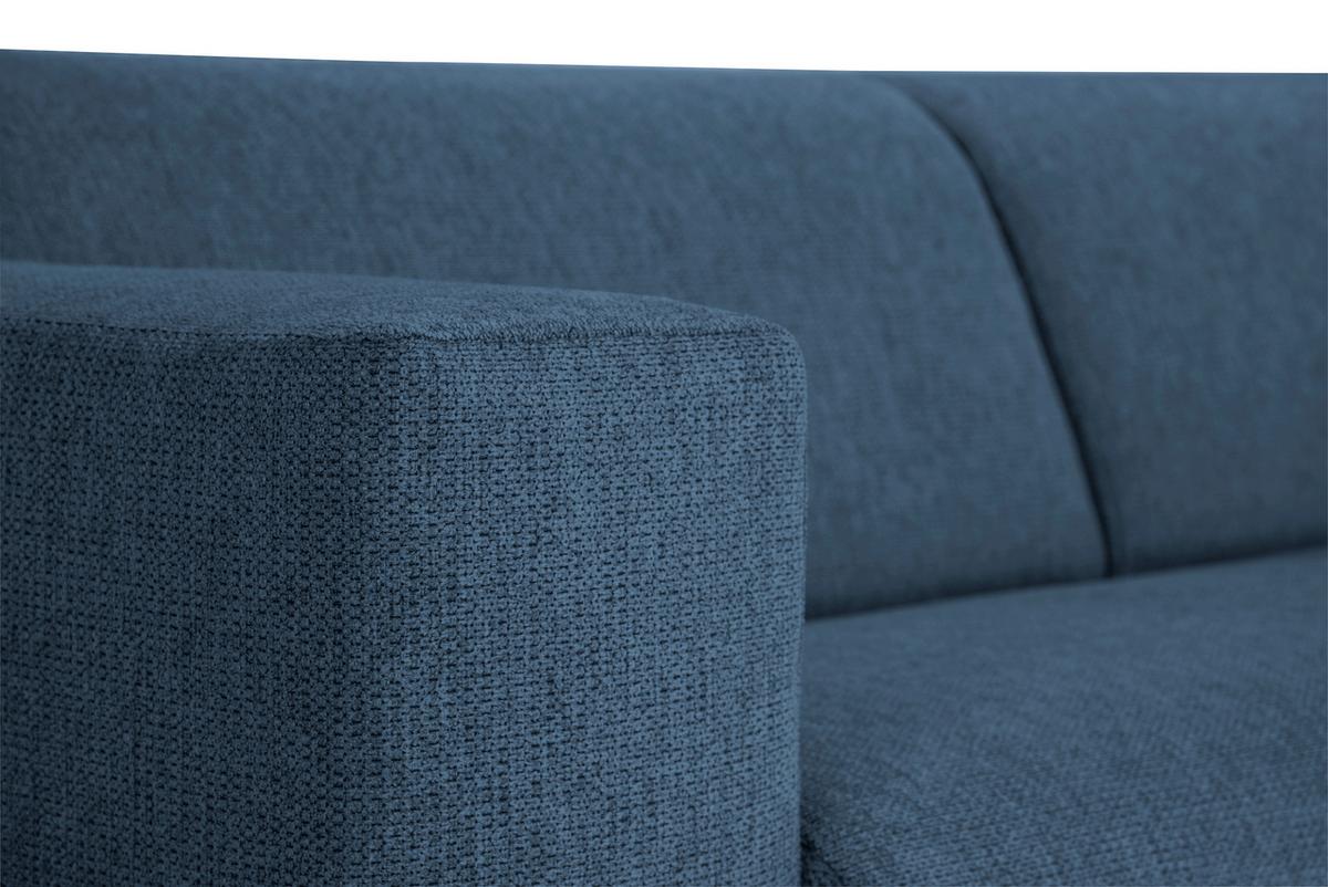 3-Sitzer-Sofa Oslo Blau B: 218 cm - Blau/Schwarz, Design, Textil (218/77/93cm) - MID.YOU