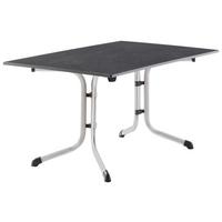 Gartentisch Klappbar Stahl L: 140cm - Anthrazit/Graphitfarben, MODERN, Holzwerkstoff/Metall (140/90/73cm) - Sieger