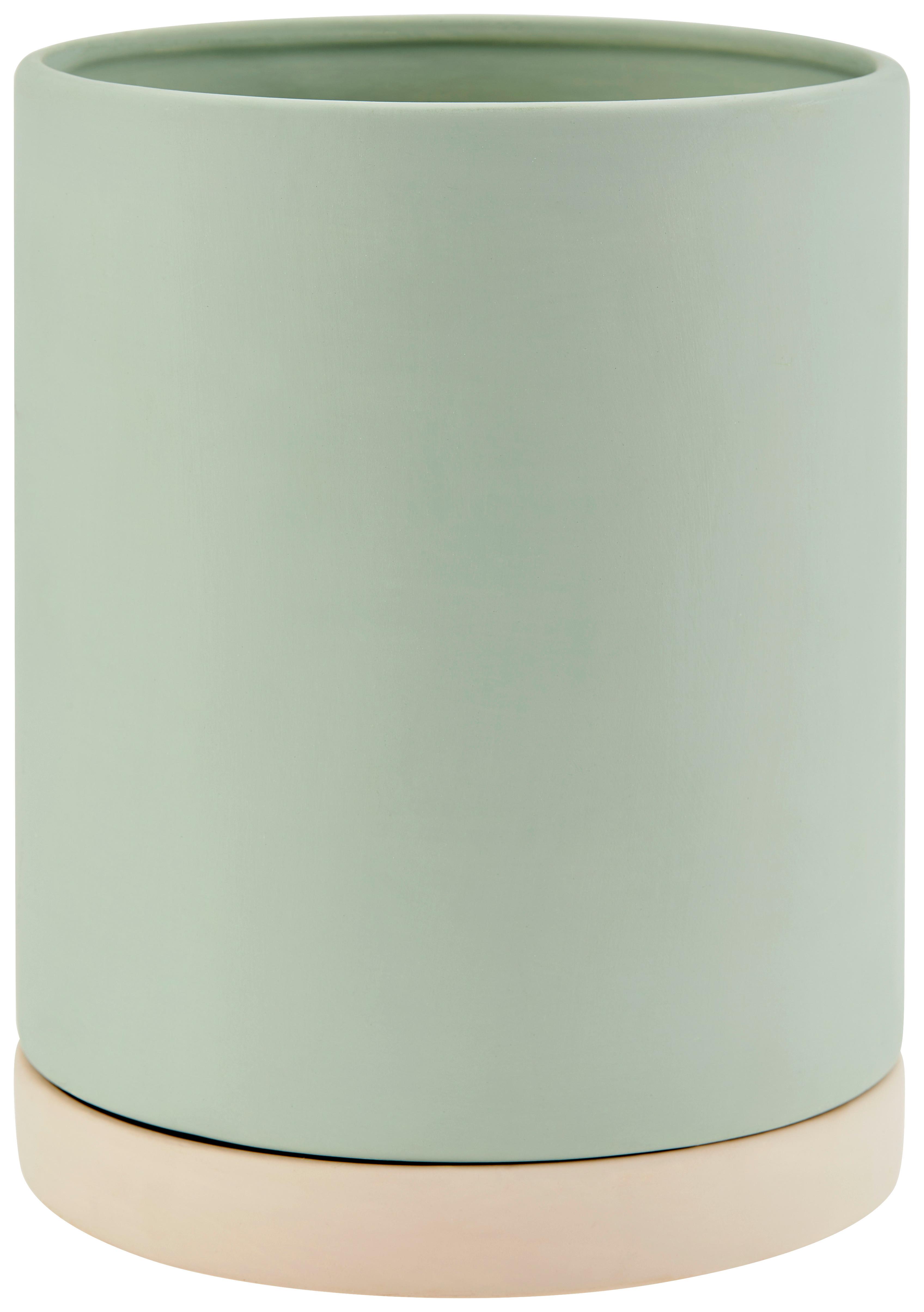 Übertopf Heriberto Keramik Mint Ø 16 Cm - Mintgrün, MODERN, Keramik (16/20cm) - Luca Bessoni