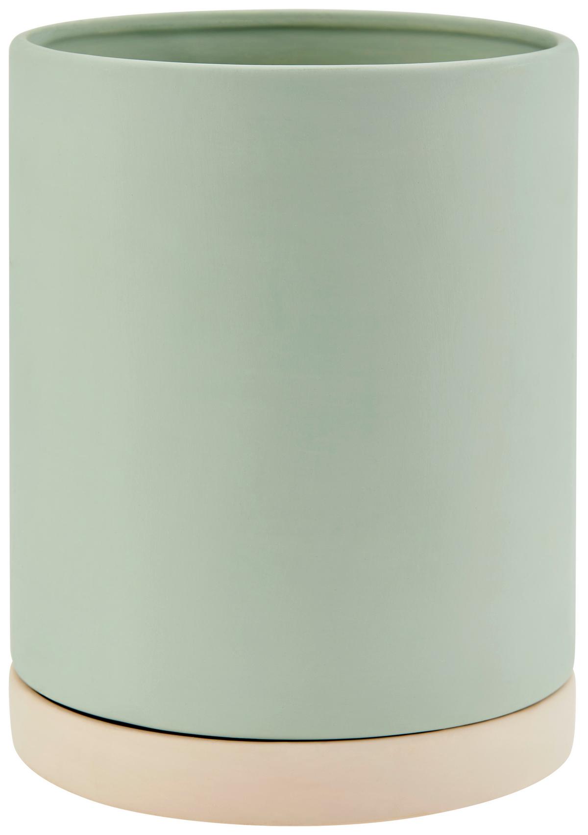 Übertopf Heriberto Keramik Mint Ø 16 Cm - Mintgrün, MODERN, Keramik (16/20cm) - Luca Bessoni