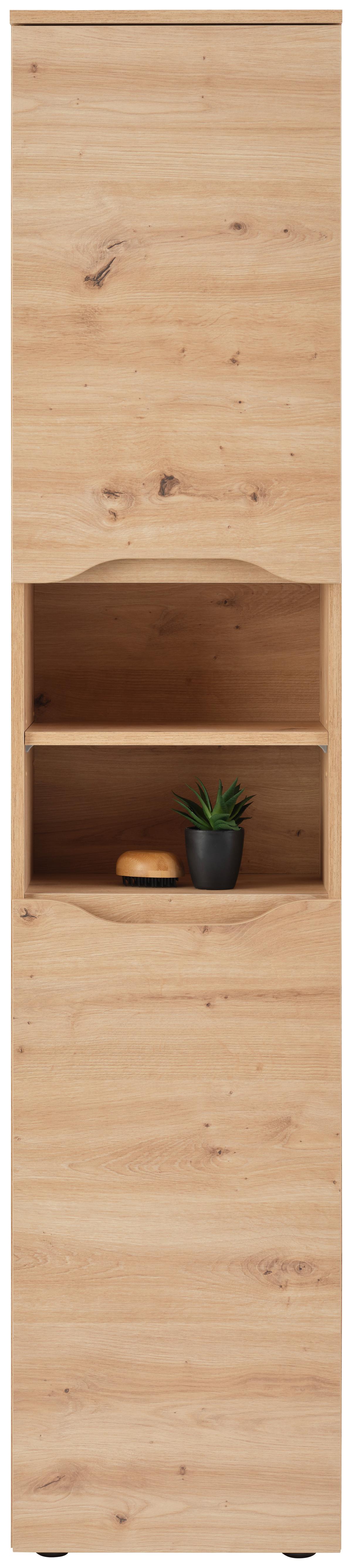 Hochschrank Giga B: 40 Cm Eichefarben - Schwarz/Eiche Artisan, MODERN, Holzwerkstoff (40/190/32cm)