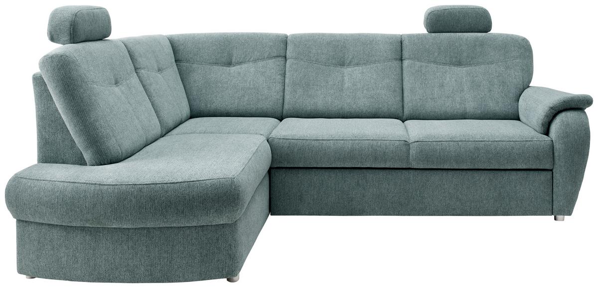Eckschlafsofa Rosali Mintgrün S: 180x264 Cm - Chromfarben/Mintgrün, MODERN, Textil (180/264cm) - Livetastic