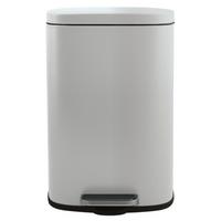 Treteimer Akira 30l Weiß Metall Lbh: 34,3x23,5x62,9 Cm - Schwarz/Weiß, Basics, Kunststoff/Metall (34,3/23,5/62,9cm) - Spirella