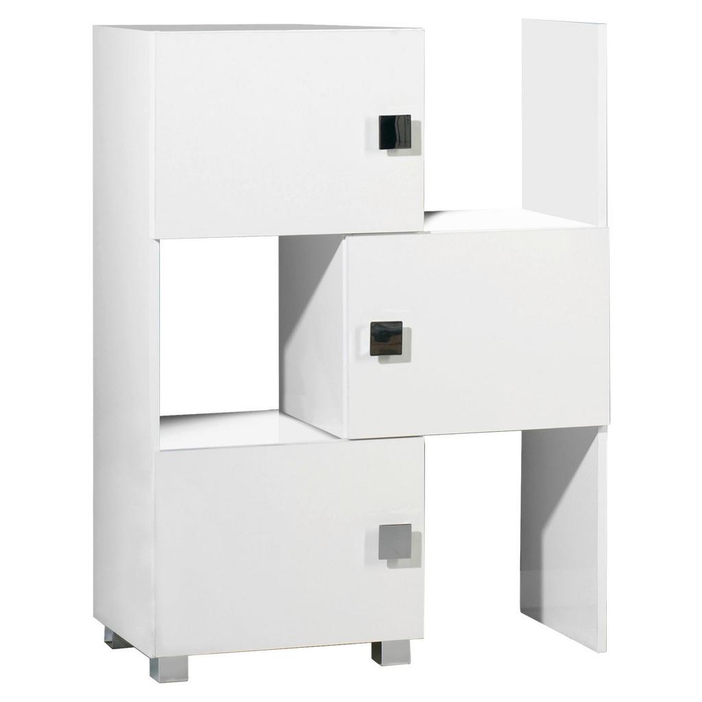 Badezimmerregal Stehend Weiß Bxh: 47-78x101 Cm Quadra
