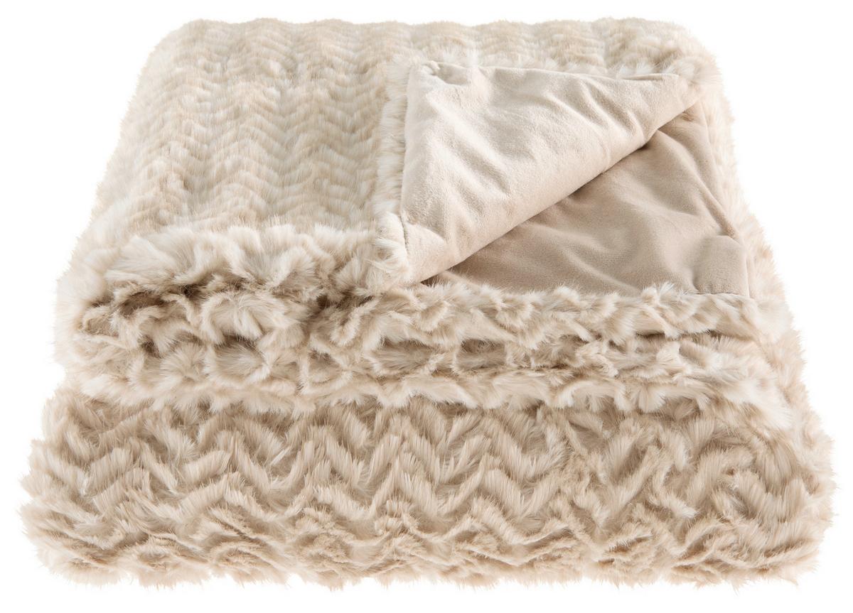 KUSCHELDECKE OTTAWA - Beige, MODERN, Textil (140/190cm) - Luca Bessoni