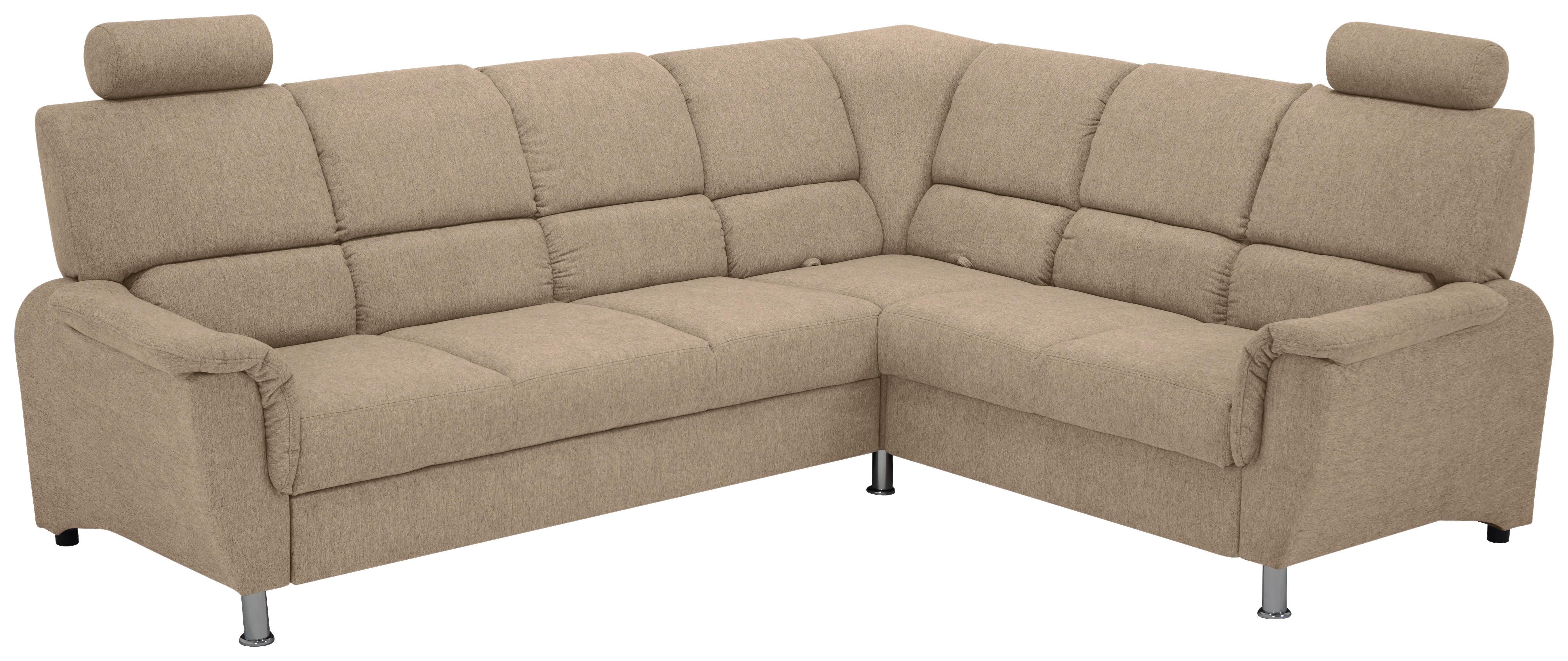 Sedačka MARSYLIA, pravá, šedohnědá - černá/barvy stříbra, Design, kov/dřevo (270/219cm) - MID.YOU