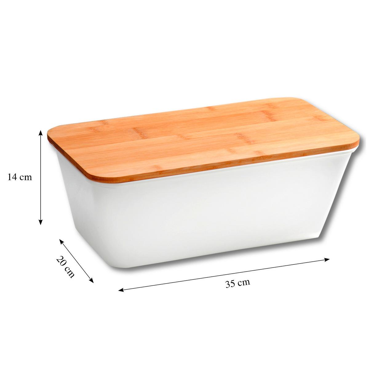 Brotkasten Weiß L: 36 cm - Weiß, Basics, Holz/Kunststoff (36/21/15cm) - Kesper