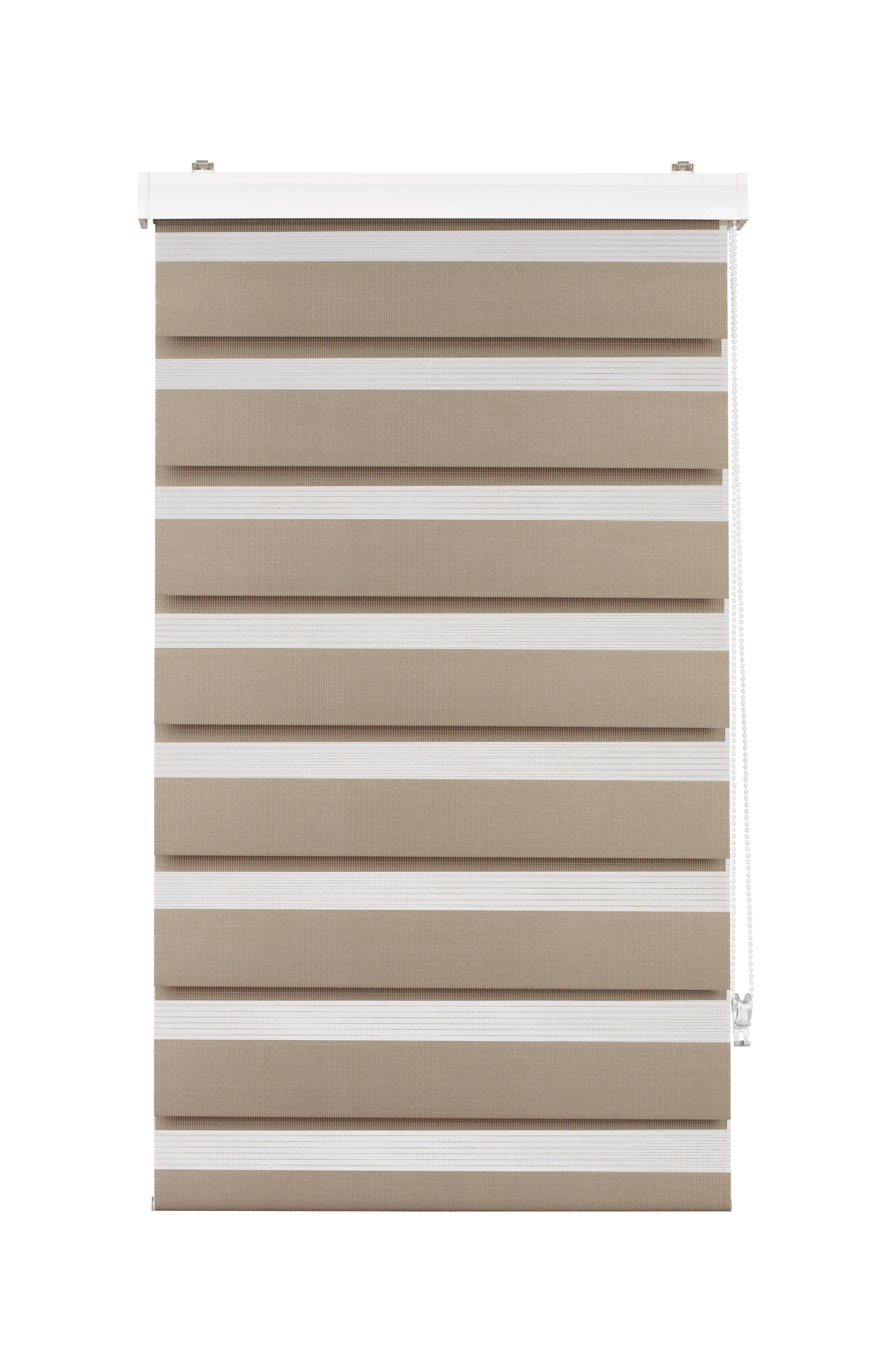 Dvojitá roleta Thomas, 60/160cm, hnedosivá - taupe, textil/plast (60/160cm) - Premium Living