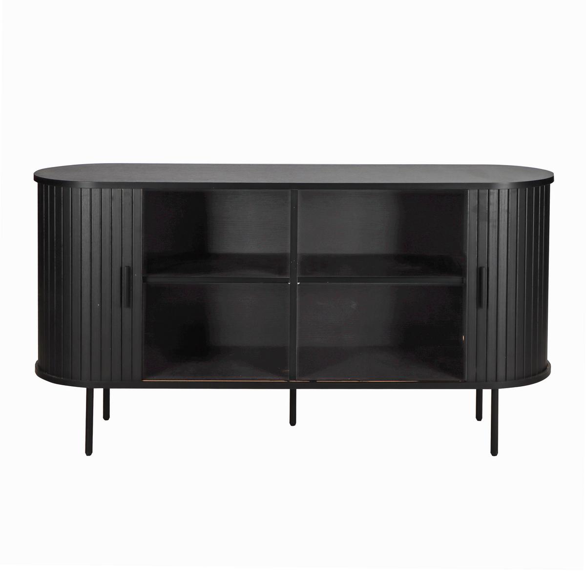 SIDEBOARD Schwarz, B: 140cm - Schwarz, Design, Holzwerkstoff (140/76/40cm) - Livetastic