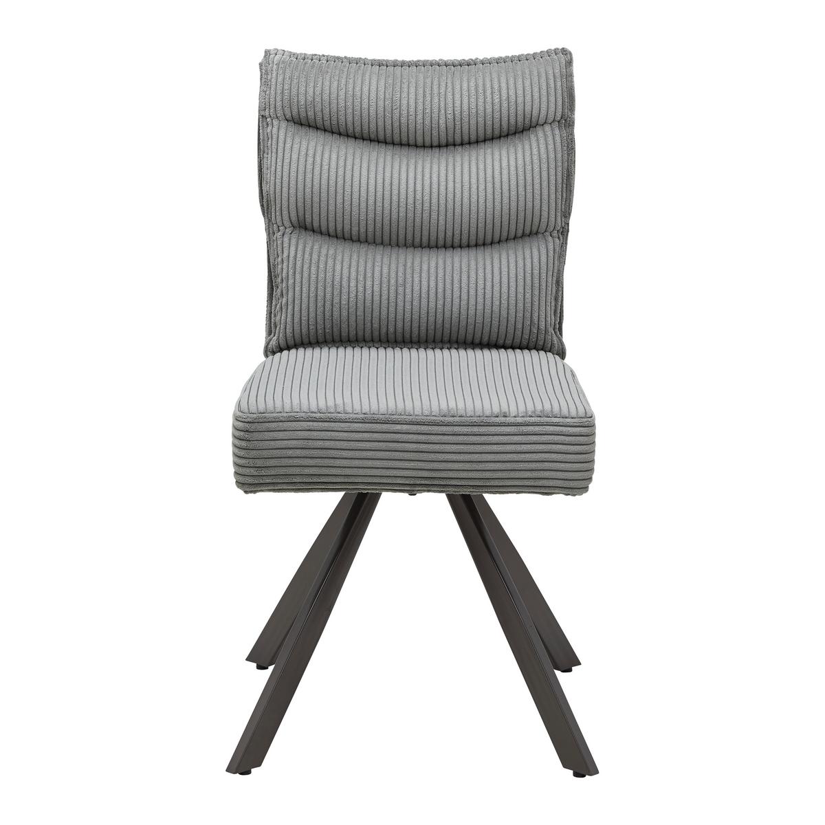 Otoční židle FINA šedá - šedá/tmavě šedá, Moderní, kov/dřevo (49/91/64cm) - Bessagi Home