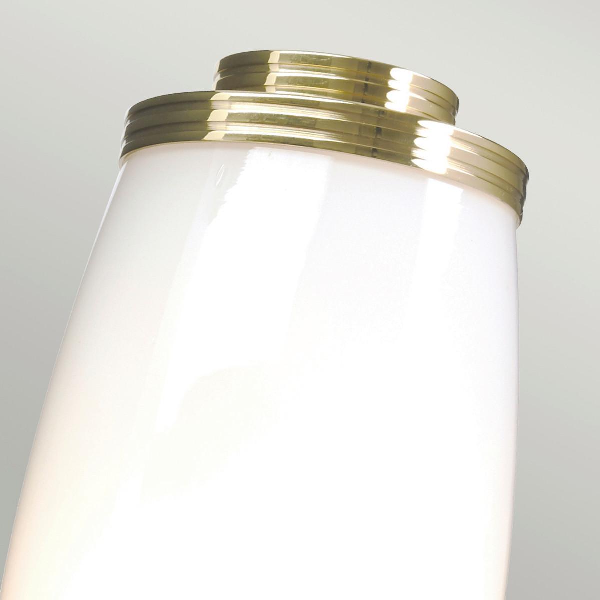 Badezimmer-wandleuchte Bath-Eliot1-Pb - Messingfarben, Natur, Glas/Metall (9/28/13cm) - Elstead Lighting