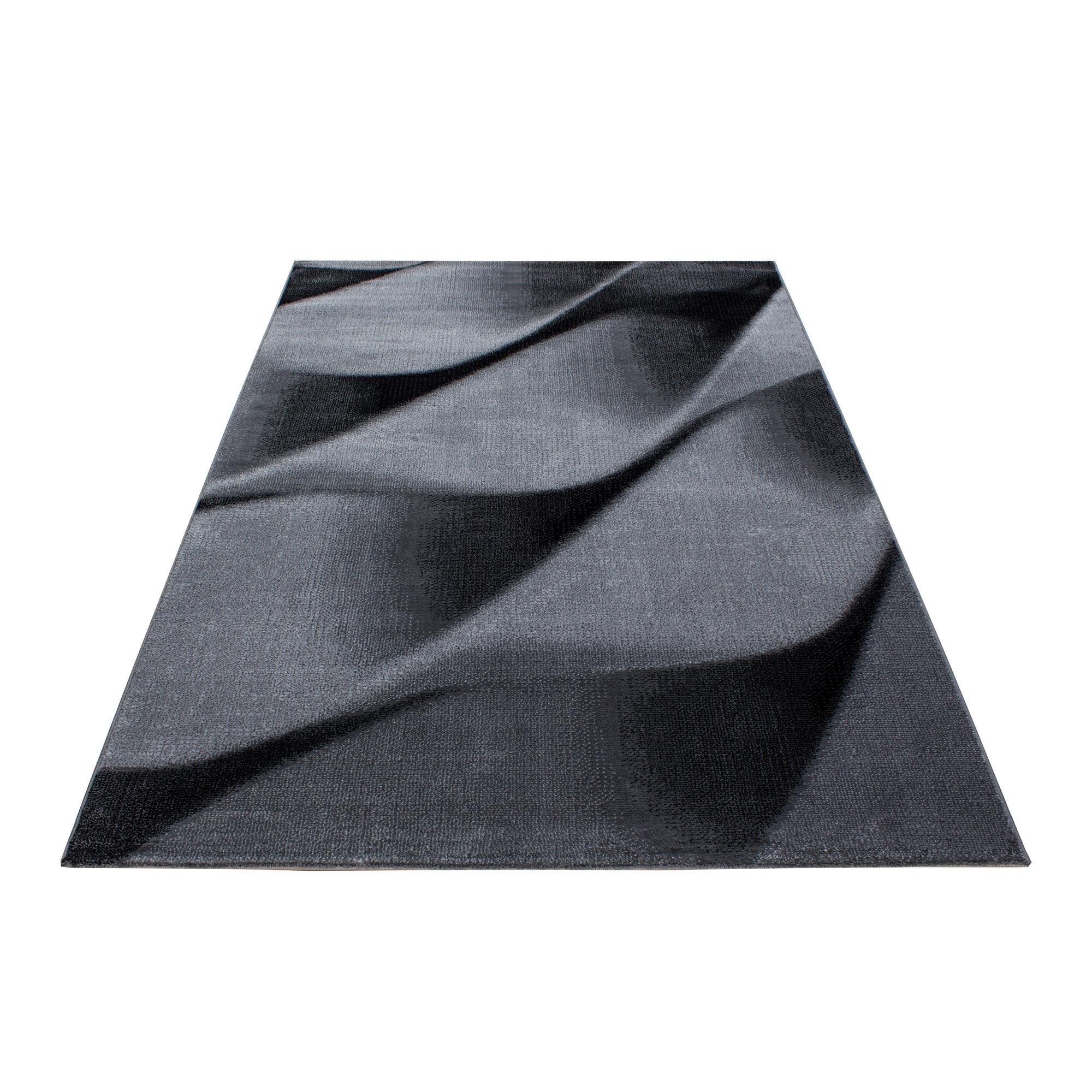 Teppich Läufer Schwarz Parma 80x300 cm - Schwarz, KONVENTIONELL, Textil (80/300cm)