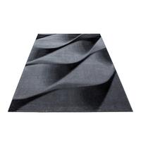 Webteppich Schwarz Naturfaser Parma 80x150 cm - Schwarz, KONVENTIONELL, Textil (80/150cm)
