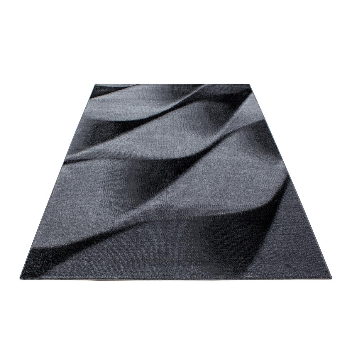 Webteppich Schwarz Naturfaser Parma 80x150 cm - Schwarz, KONVENTIONELL, Textil (80/150cm)