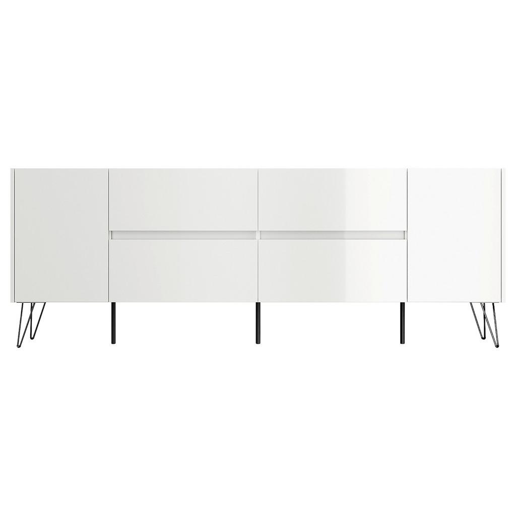 Sideboard Posseik Industrial Weiß B: 199 cm