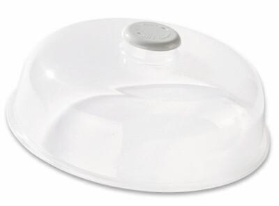 Mikrowellendeckel Weiß - Klar, KONVENTIONELL, Kunststoff (24.5/9.5cm) Mikrowellendeckel Weiß - Klar, KONVENTIONELL, Kunststoff (24.5/9.5cm)