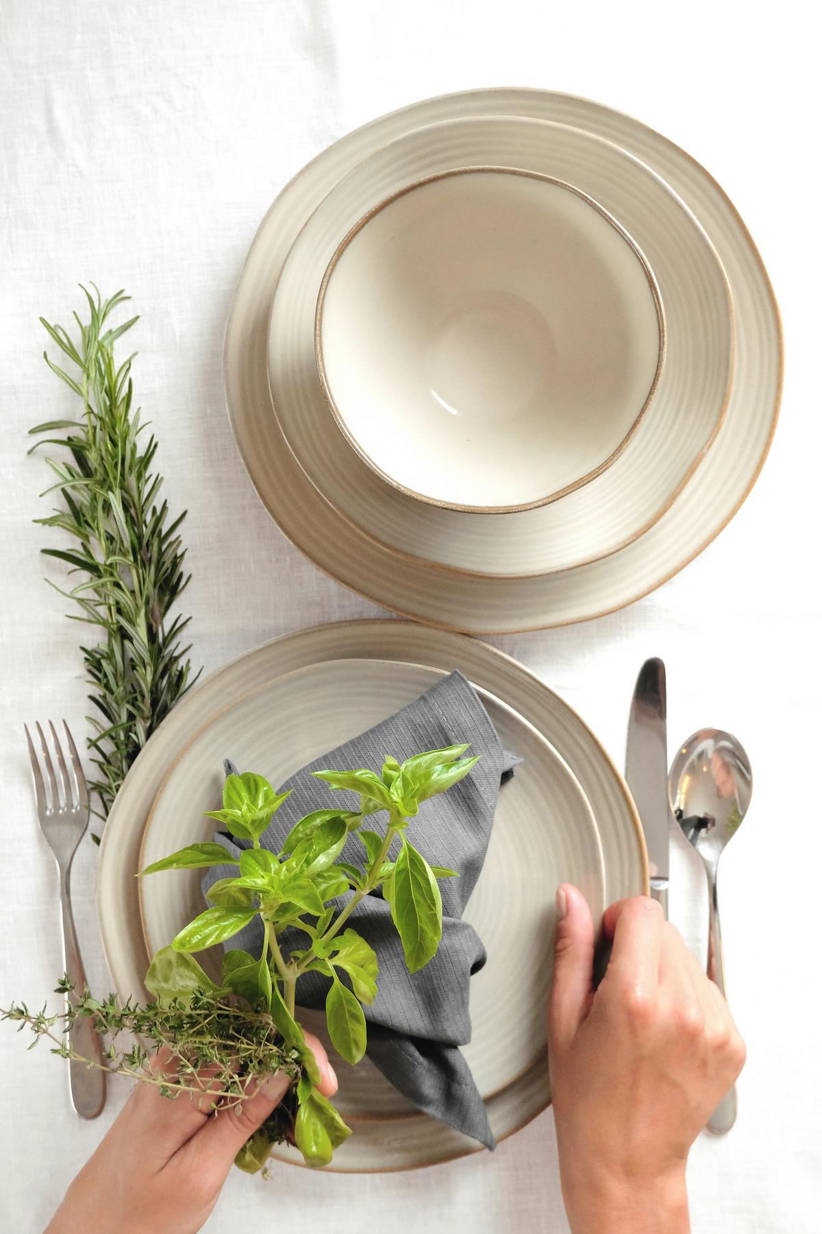 Frühstücksset Nottingham 12--Teilig. Beige - Beige, Basics, Keramik - Mäser