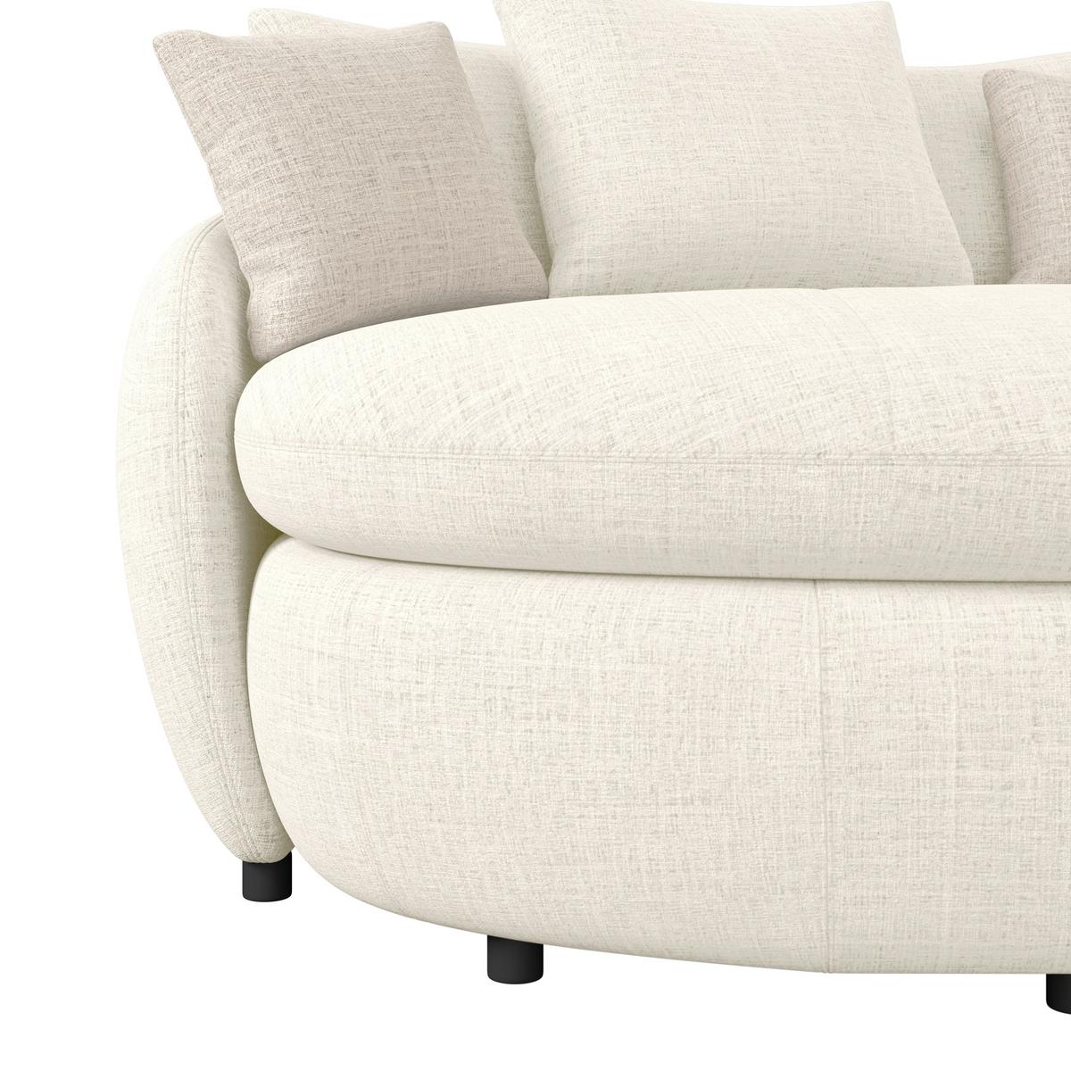 Mega pohovka ARUBA 2, béžová/svetlohnedá ženilka - svetlohnedá/čierna, Trend, textil/plast (238/80/140cm) - Luca Bessoni