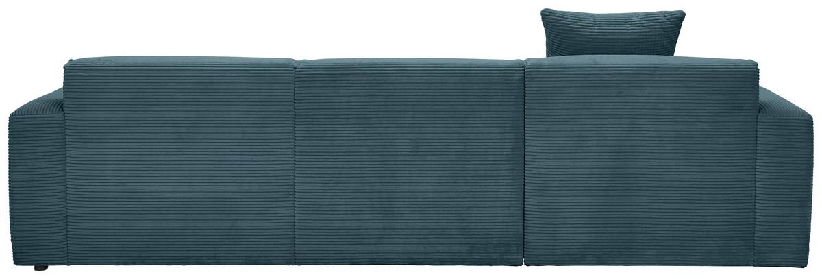 Ecksofa Pearl - Petrol/Schwarz, Design, Textil (196/303cm) - Livetastic