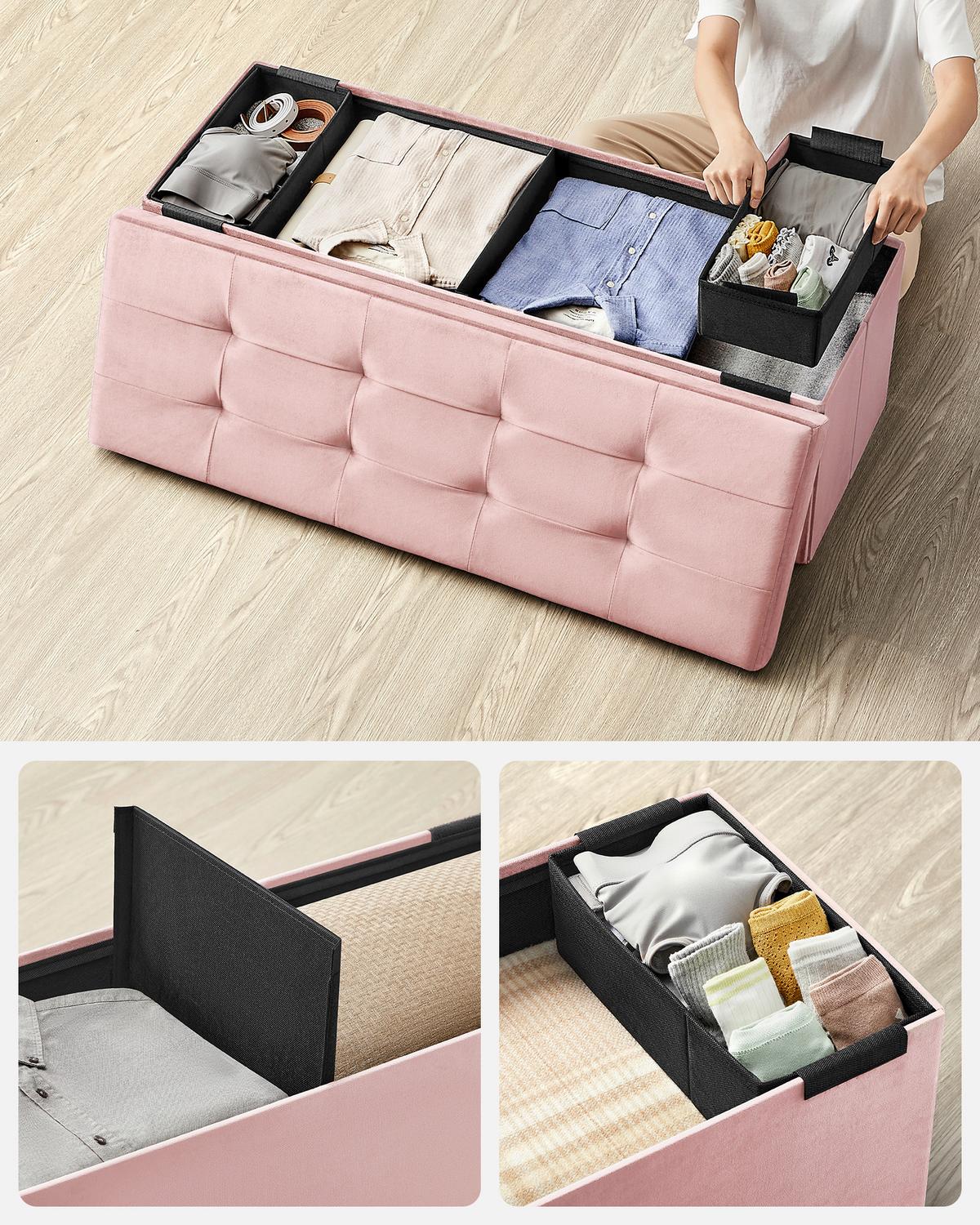 SITZBOX Rosa B: 110cm - Rosa, Basics, Holzwerkstoff/Textil (110/38/38cm)