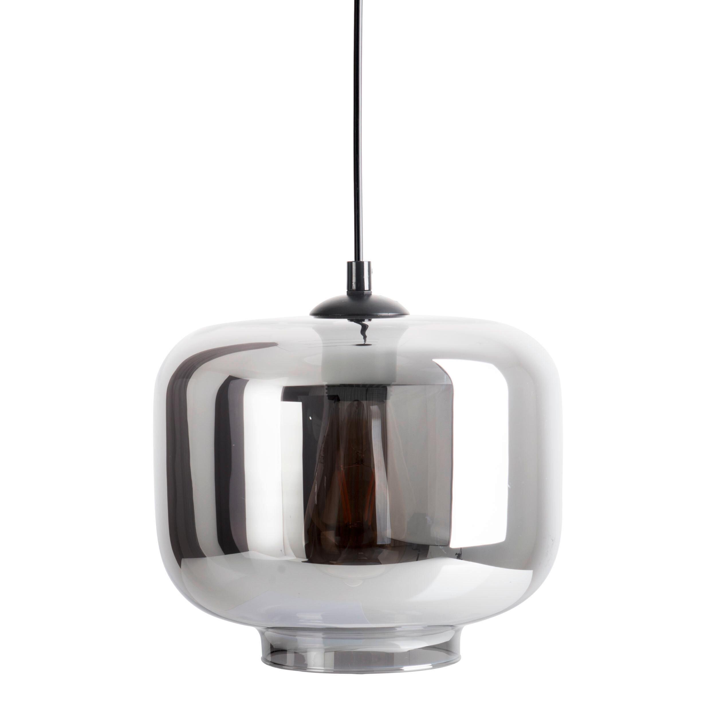 Hängeleuchte Vaso H: 156 cm 1-Flammig Pendelleuchte - Anthrazit/Schwarz, Design, Glas/Metall (25/121cm) - Näve