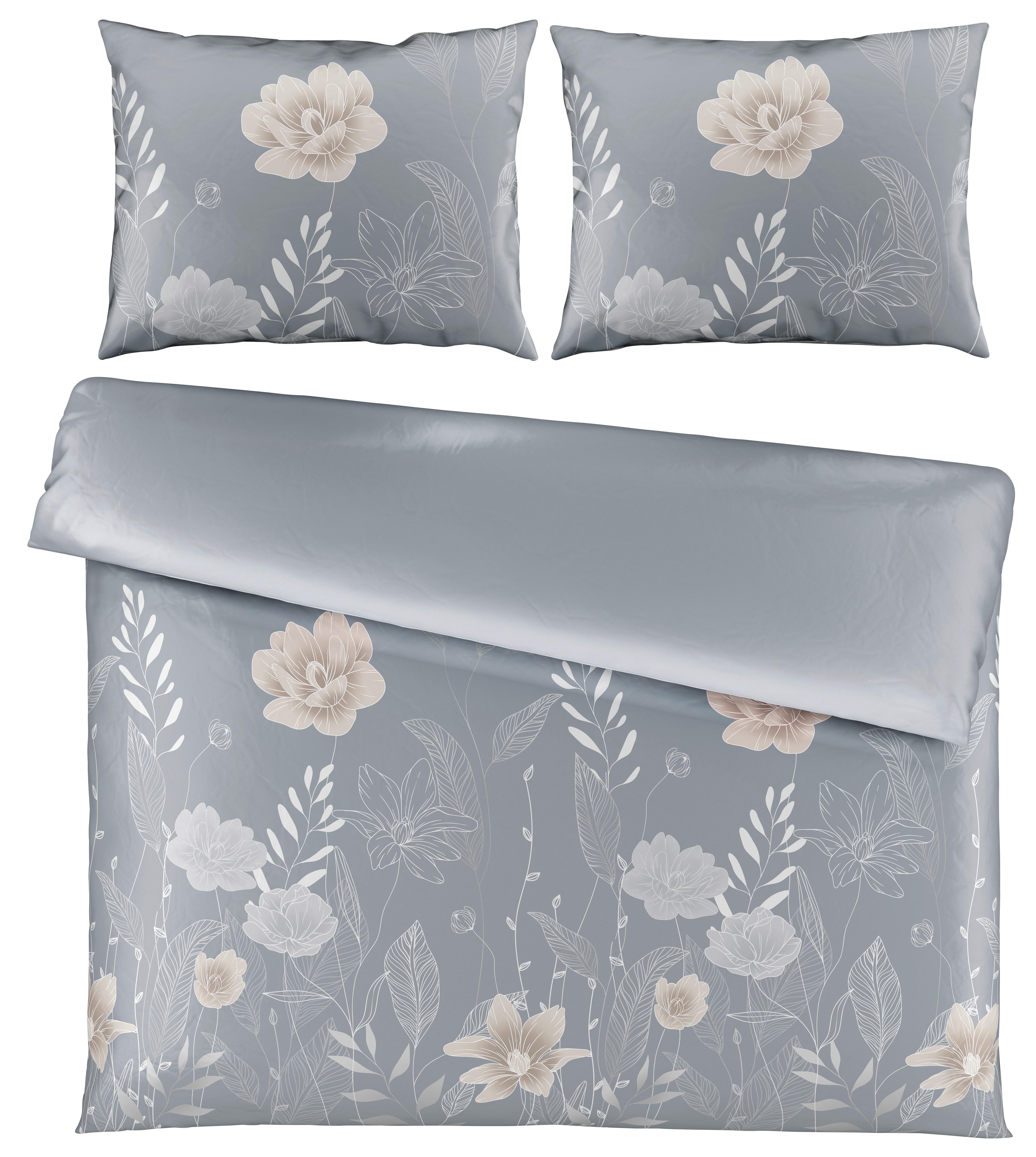 Posteľná bielizeň Nala XXL, 2x70/90 200/220cm - sivá, Romantik / Landhaus, textil (200/220cm) - Modern Living