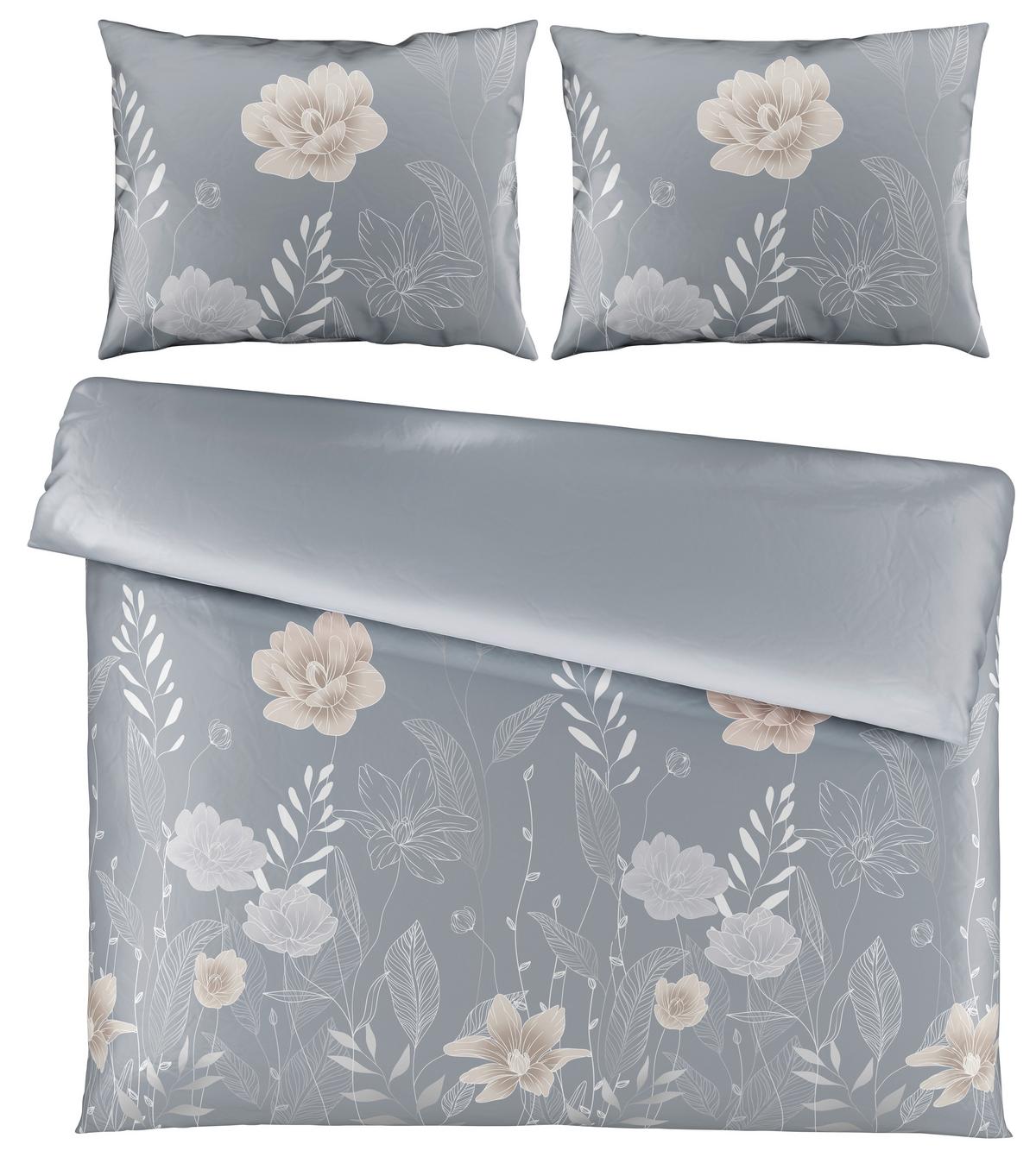 Posteľná bielizeň Nala XXL, 2x70/90 200/220cm - sivá, Romantik / Landhaus, textil (200/220cm) - Modern Living