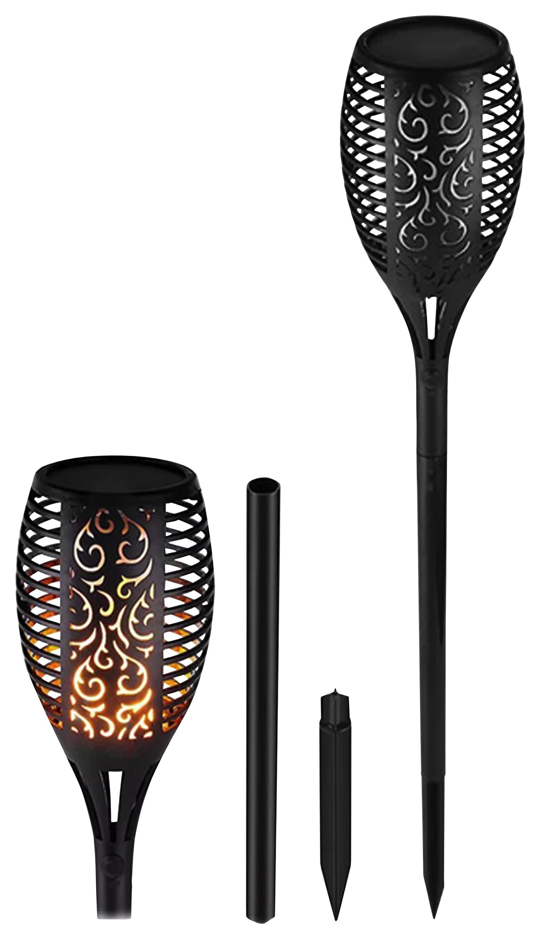 Szolárlámpa Kia - Fekete, konvencionális, Műanyag (12/79cm) - Homezone