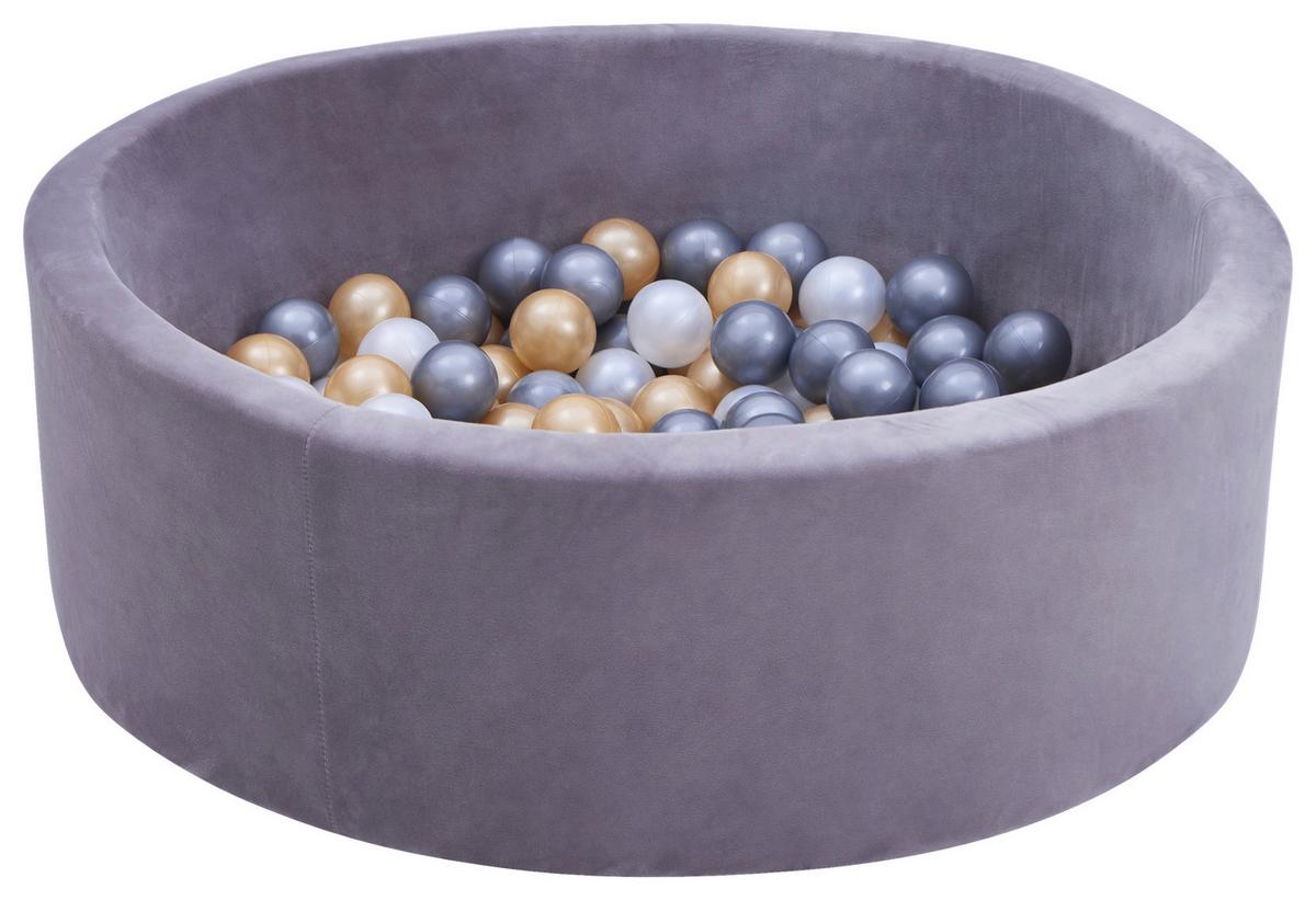 Bällebad S065.001.00 - Grau, KONVENTIONELL, Kunststoff/Textil (90/30/90cm) - Ambia Garden