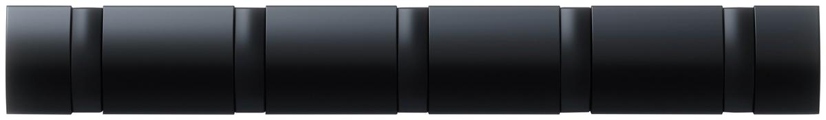 LIŠTA S HÁČIKMI FLIP 5 - čierna, Modern, drevo/plast (51/6/3cm) - Mömax